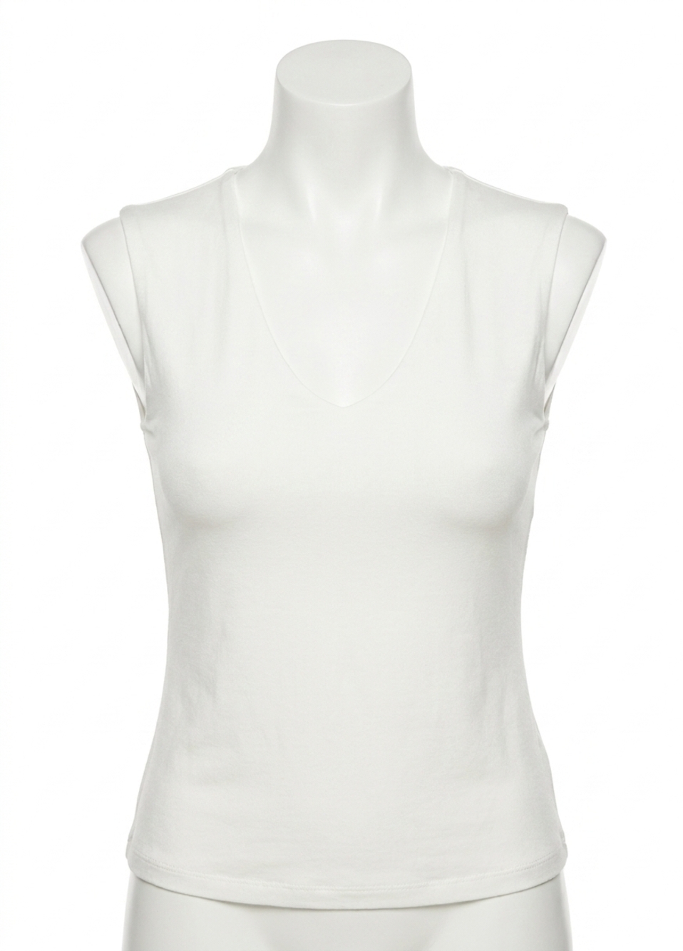 NEW VERONICA M lined jersey tank in white